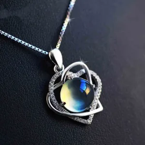 Choker Necklaces 925 Silver Heart Pendants