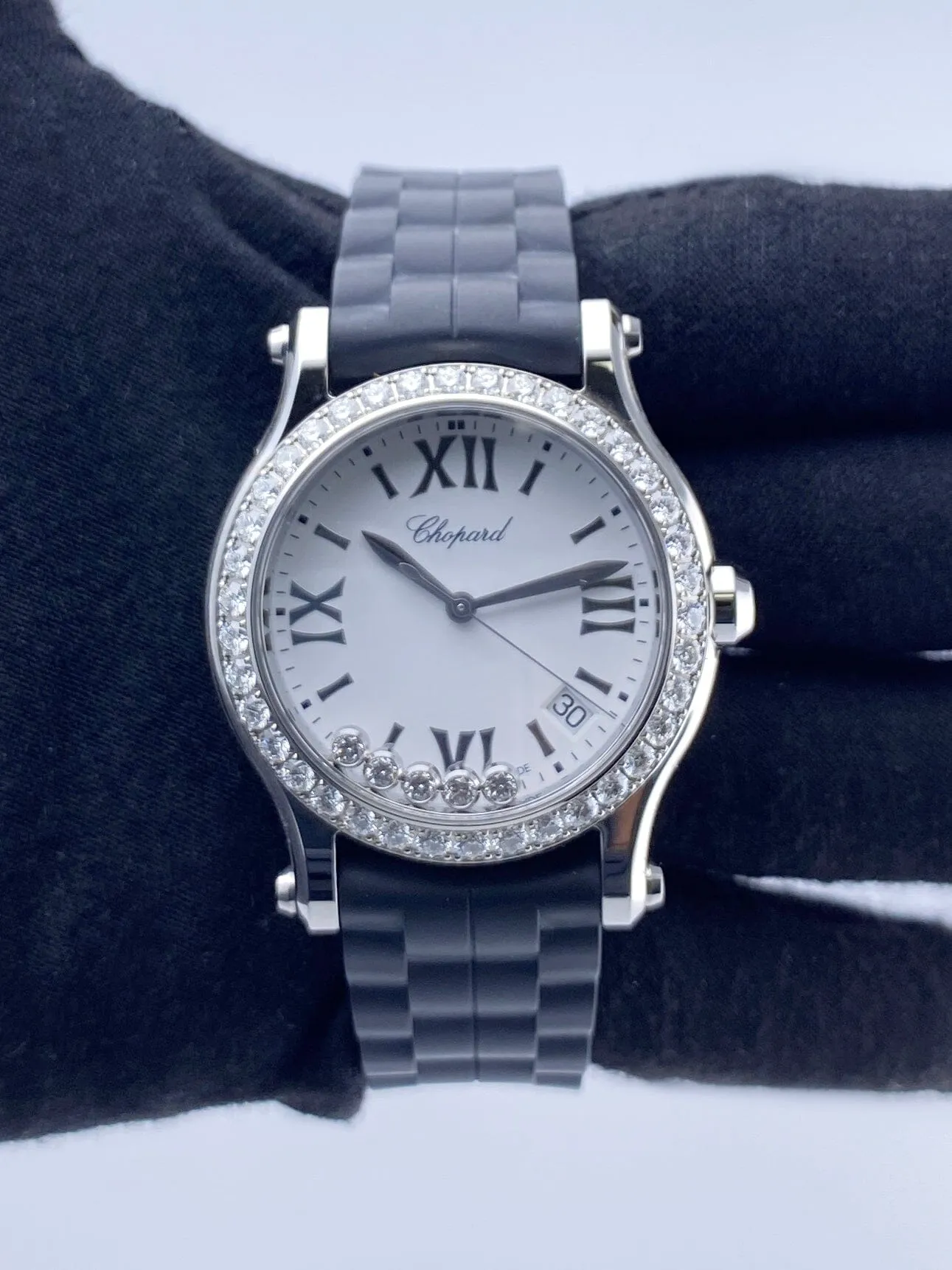 Chopard Happy Sport 278582-3003 White Dial Ladies Watch Box Papers