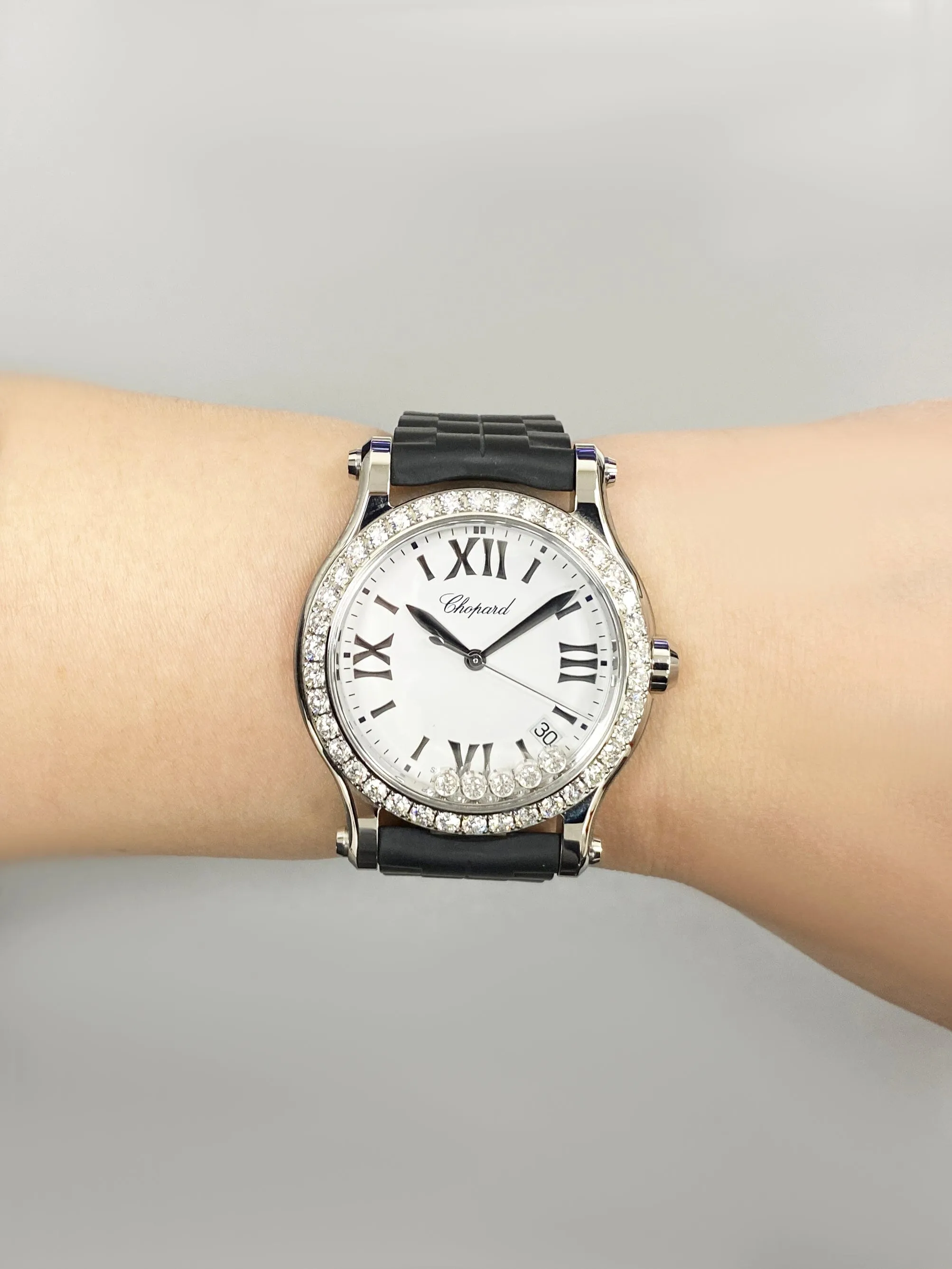 Chopard Happy Sport 278582-3003 White Dial Ladies Watch Box Papers