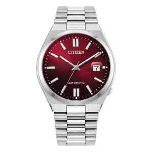 Citizen Tsuyosa Sport Automatic Mens Stainless Steel Red Dial Watch