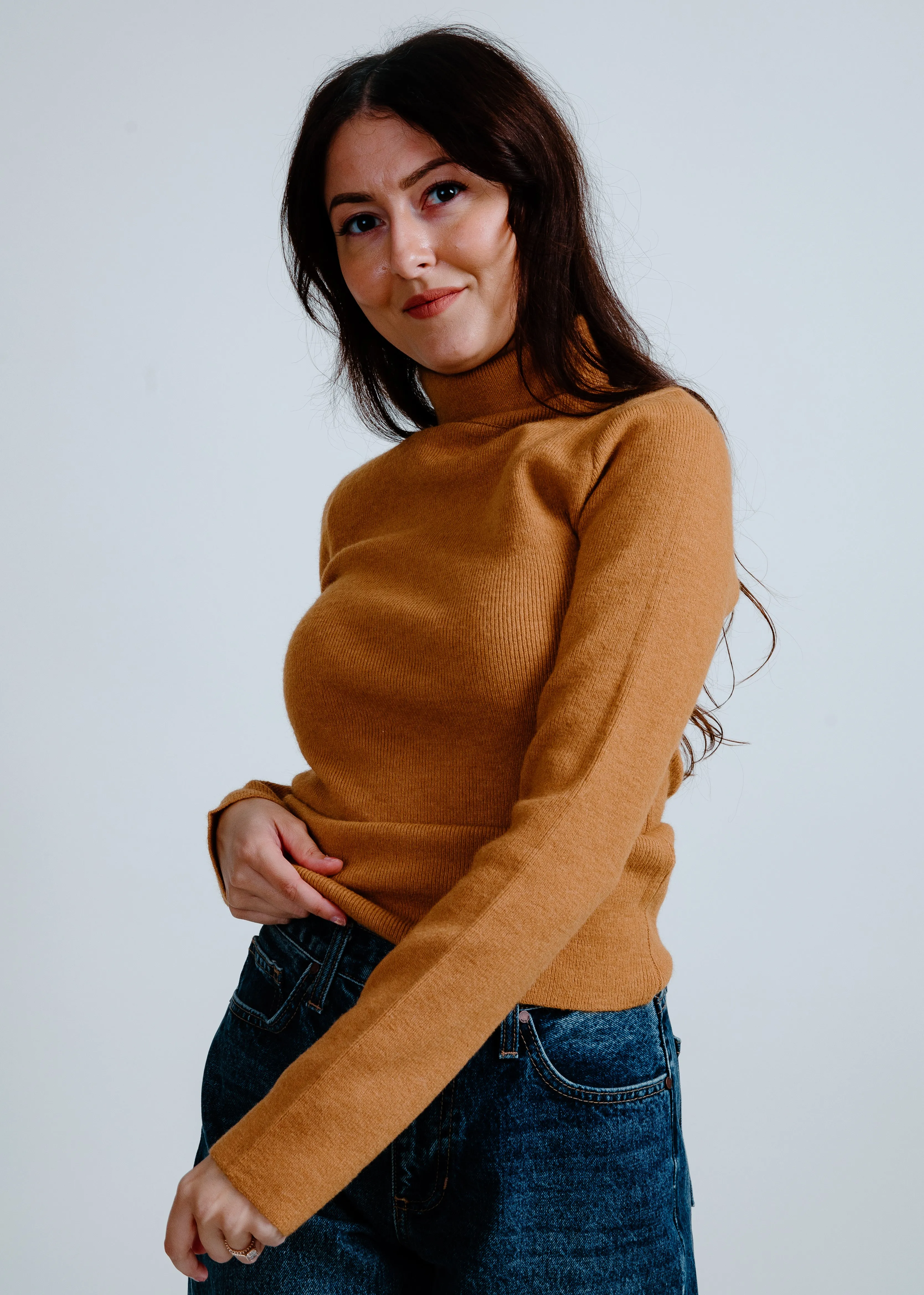 Clara Turtleneck Sweater - Camel