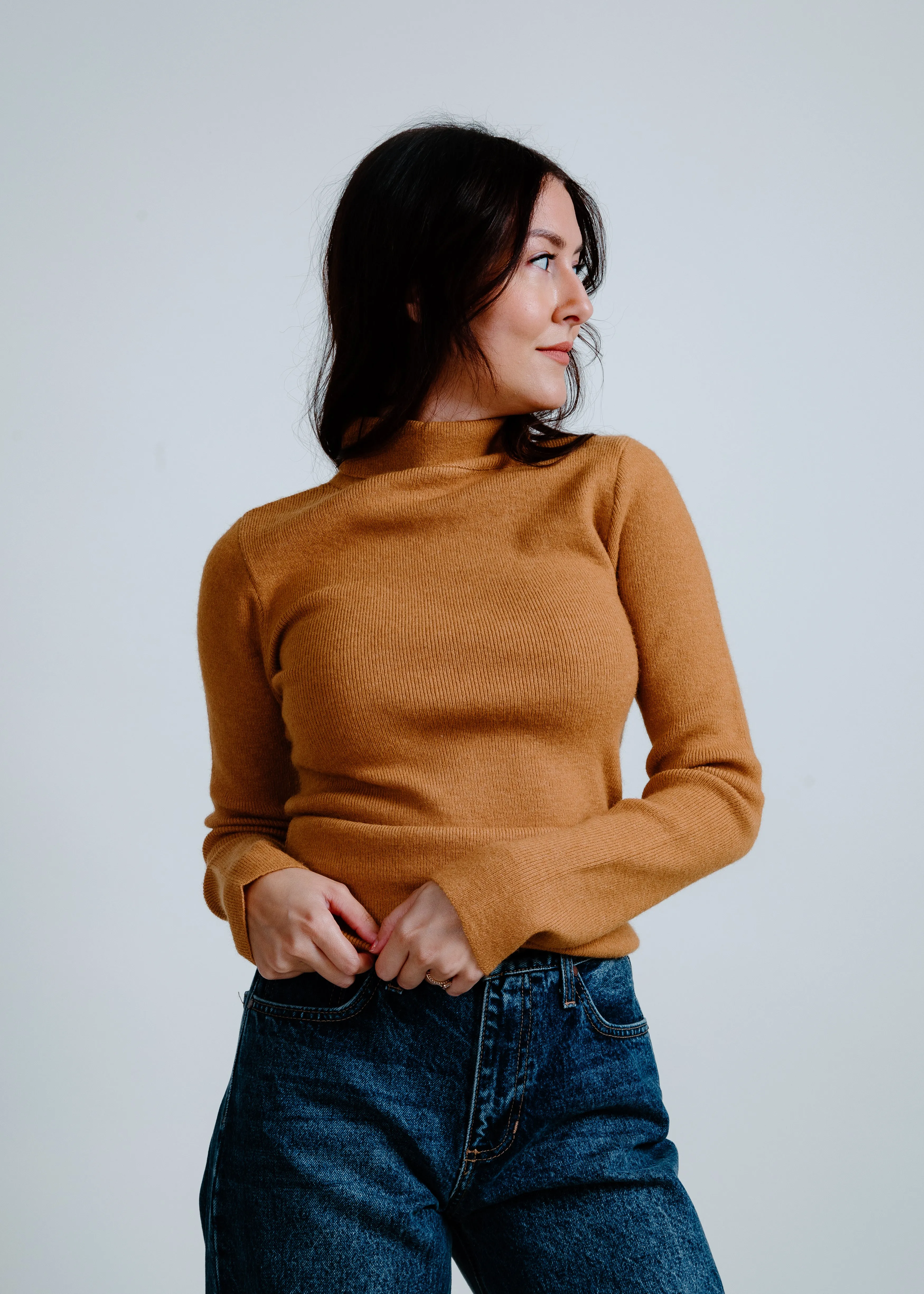 Clara Turtleneck Sweater - Camel