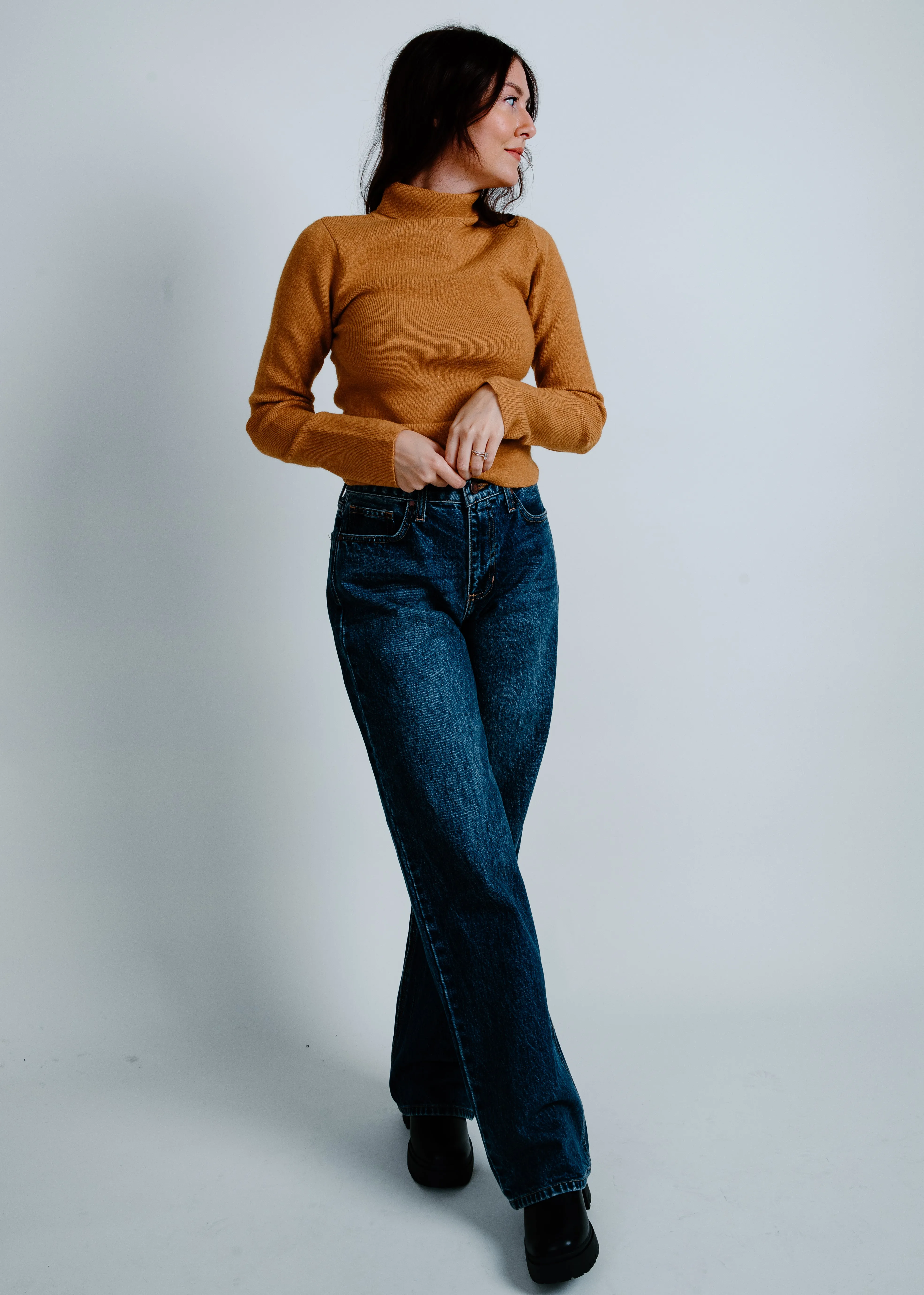 Clara Turtleneck Sweater - Camel