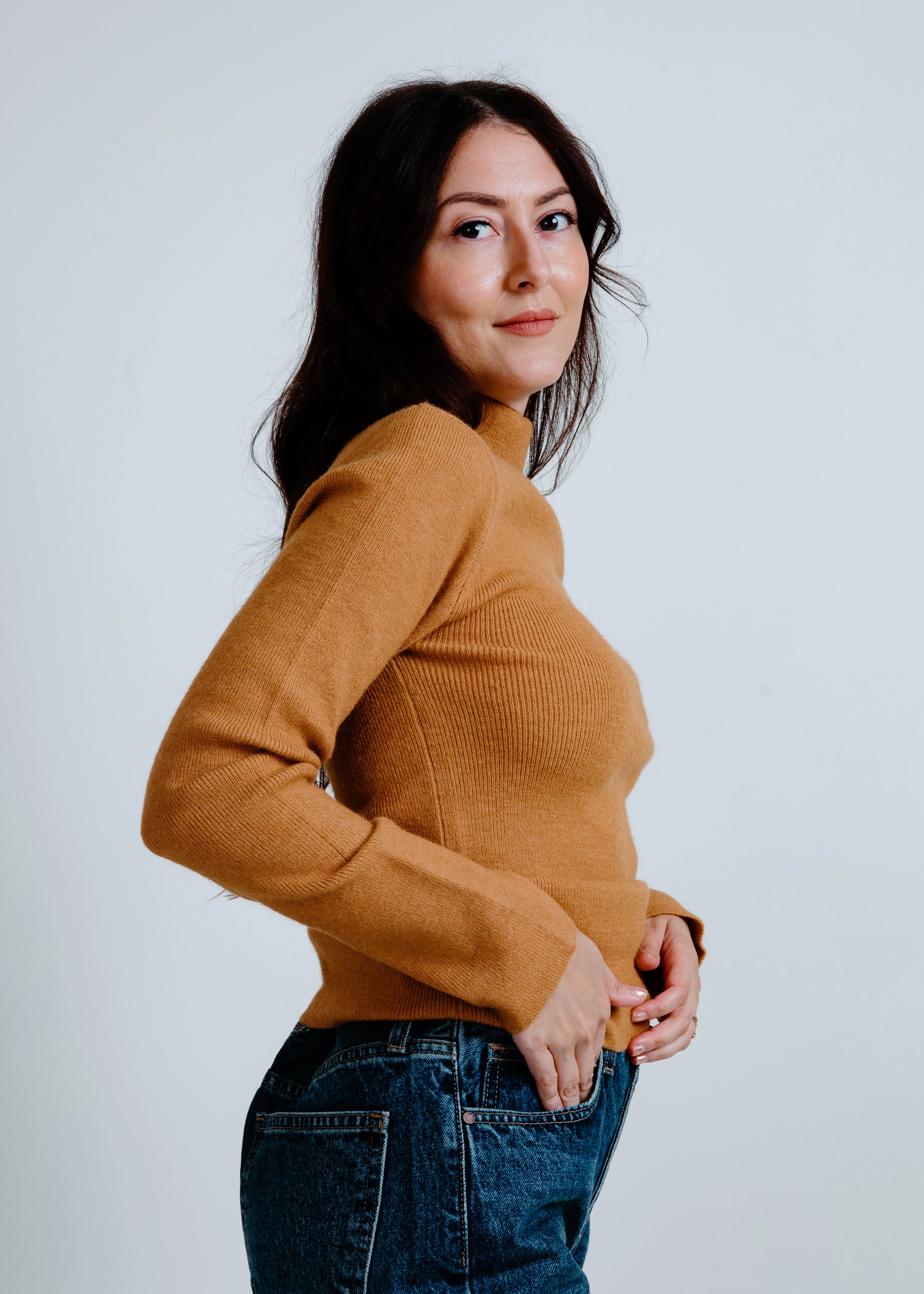 Clara Turtleneck Sweater - Camel