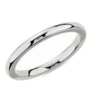 Classic 2mm Comfort Fit Wedding Bands in Rose, White or Yellow 10k or 14k Gold