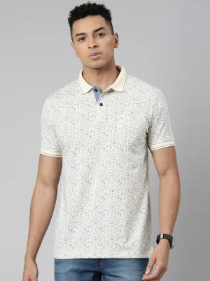 Classic Polo Men's Polo Neck Cotton Multi Slim Fit Printed T-Shirt | BELLO-255 B SF P