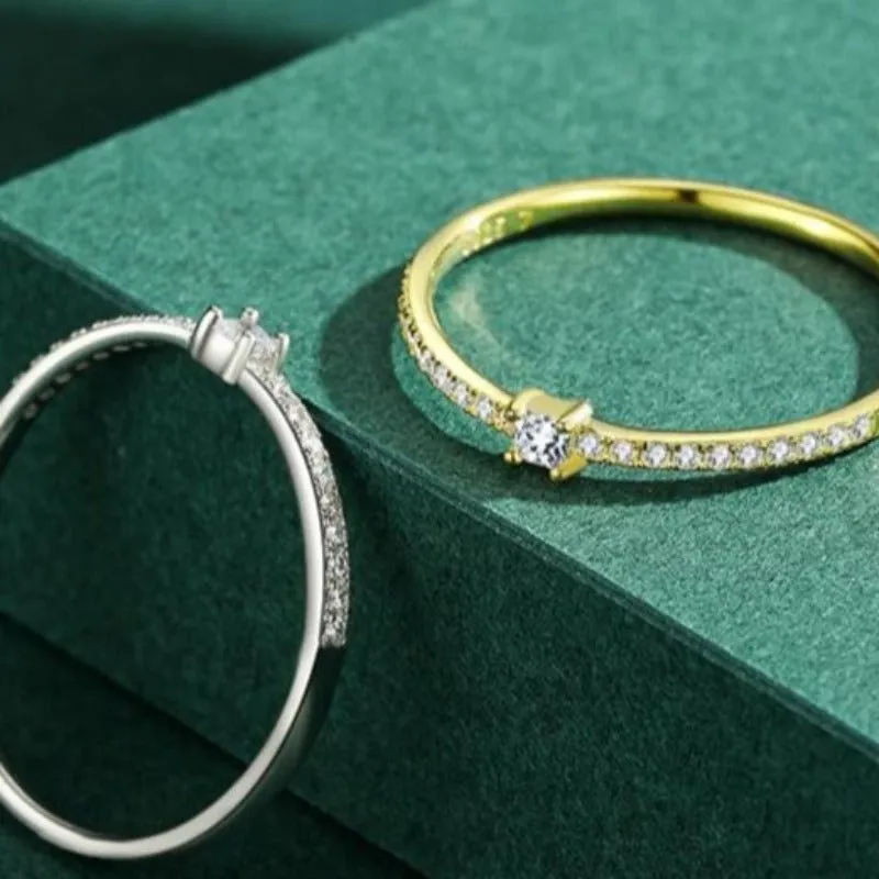 Classic Zircon Gemstone Ring For Women Engagement Jewelry