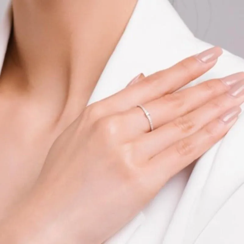 Classic Zircon Gemstone Ring For Women Engagement Jewelry