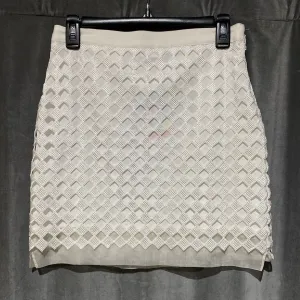 Club Monaco White Diamond Crochet Mini Skirt