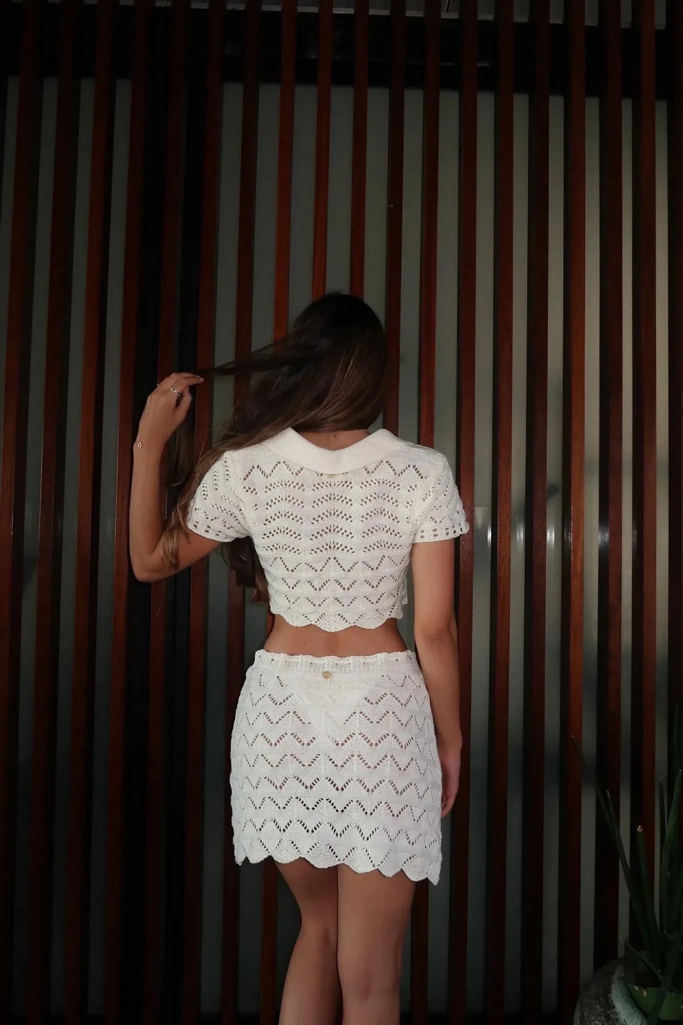 Coco Knitted Skirt in White