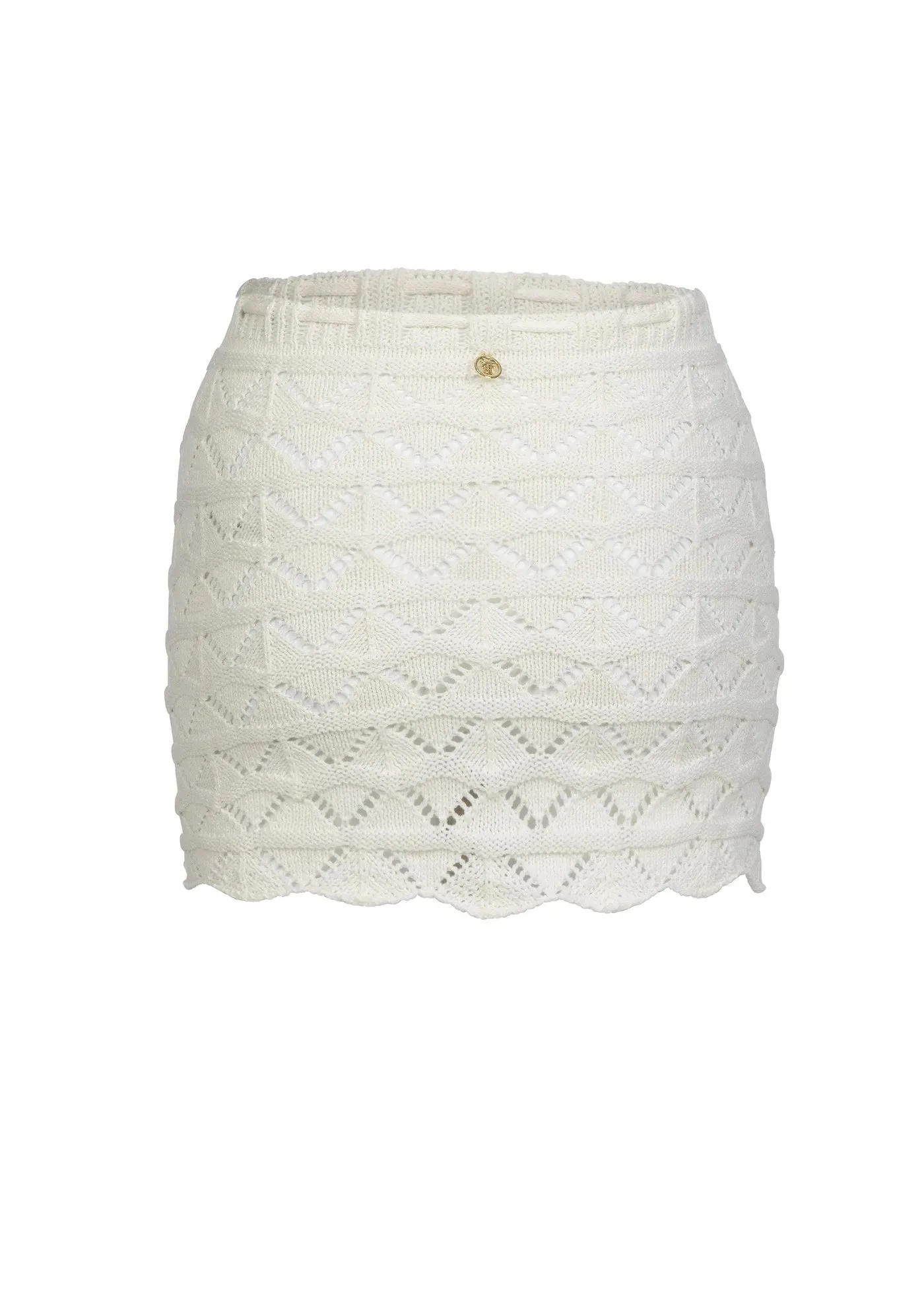Coco Knitted Skirt in White