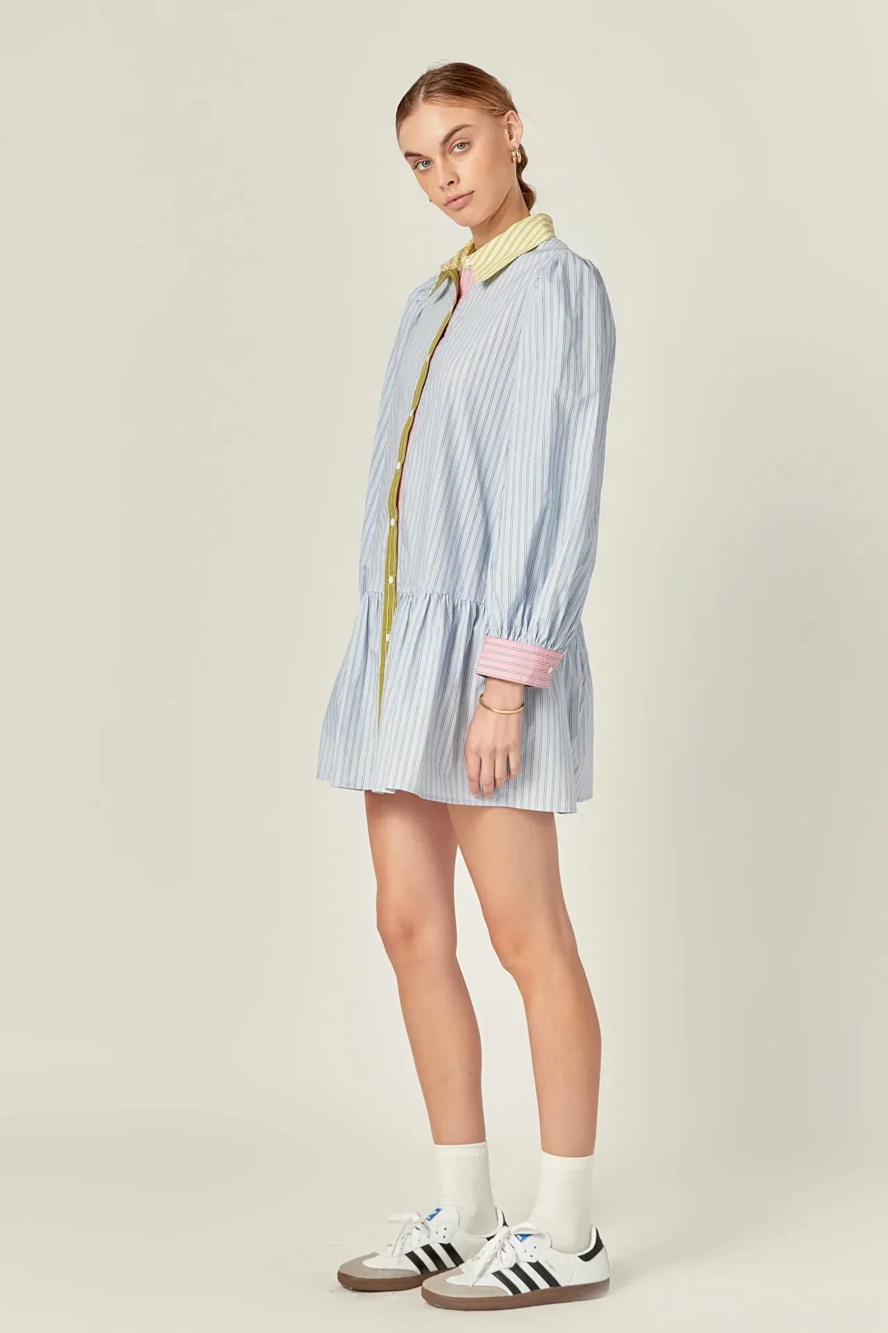 Color Block Stripe Mini Dress