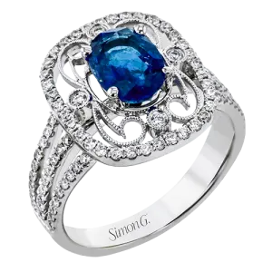Color Ring in 18k Gold with Diamonds