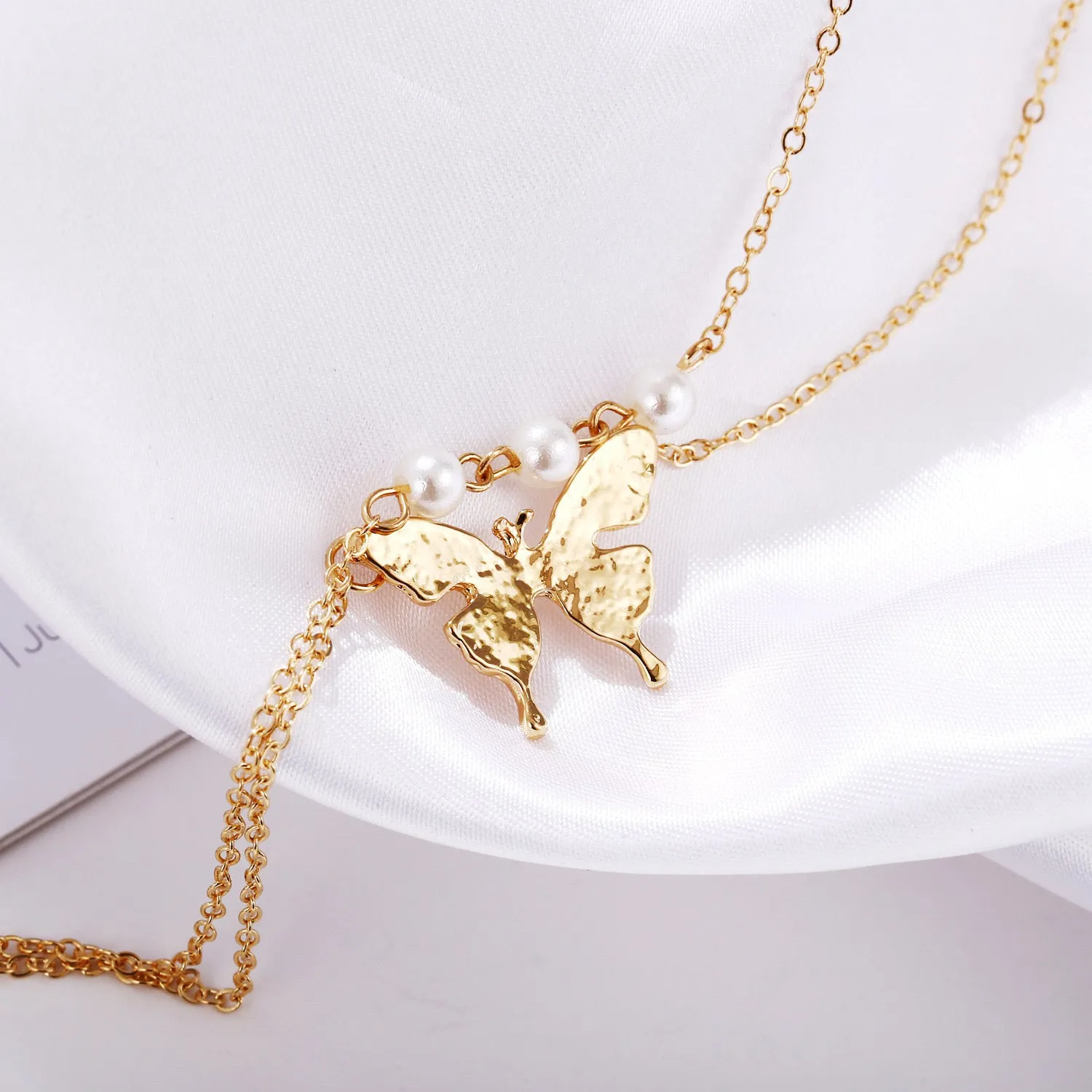 Combo of 2 Gold Plated Butterfly and Coin Pendant