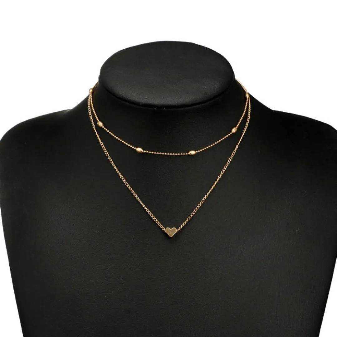 Combo of 2 Gold Plated Butterfly and Heart Necklace