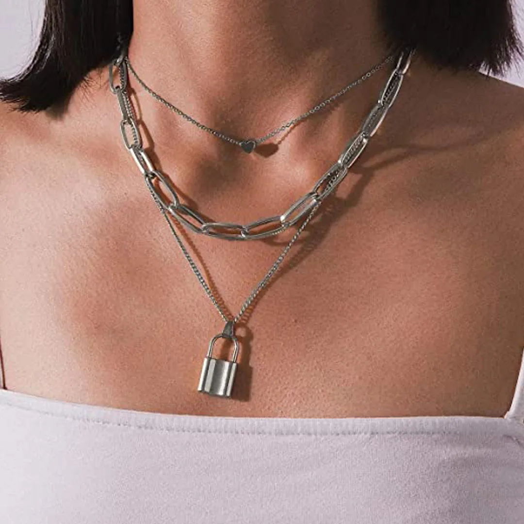 Combo of 2 Gold Plated Layered Necklace