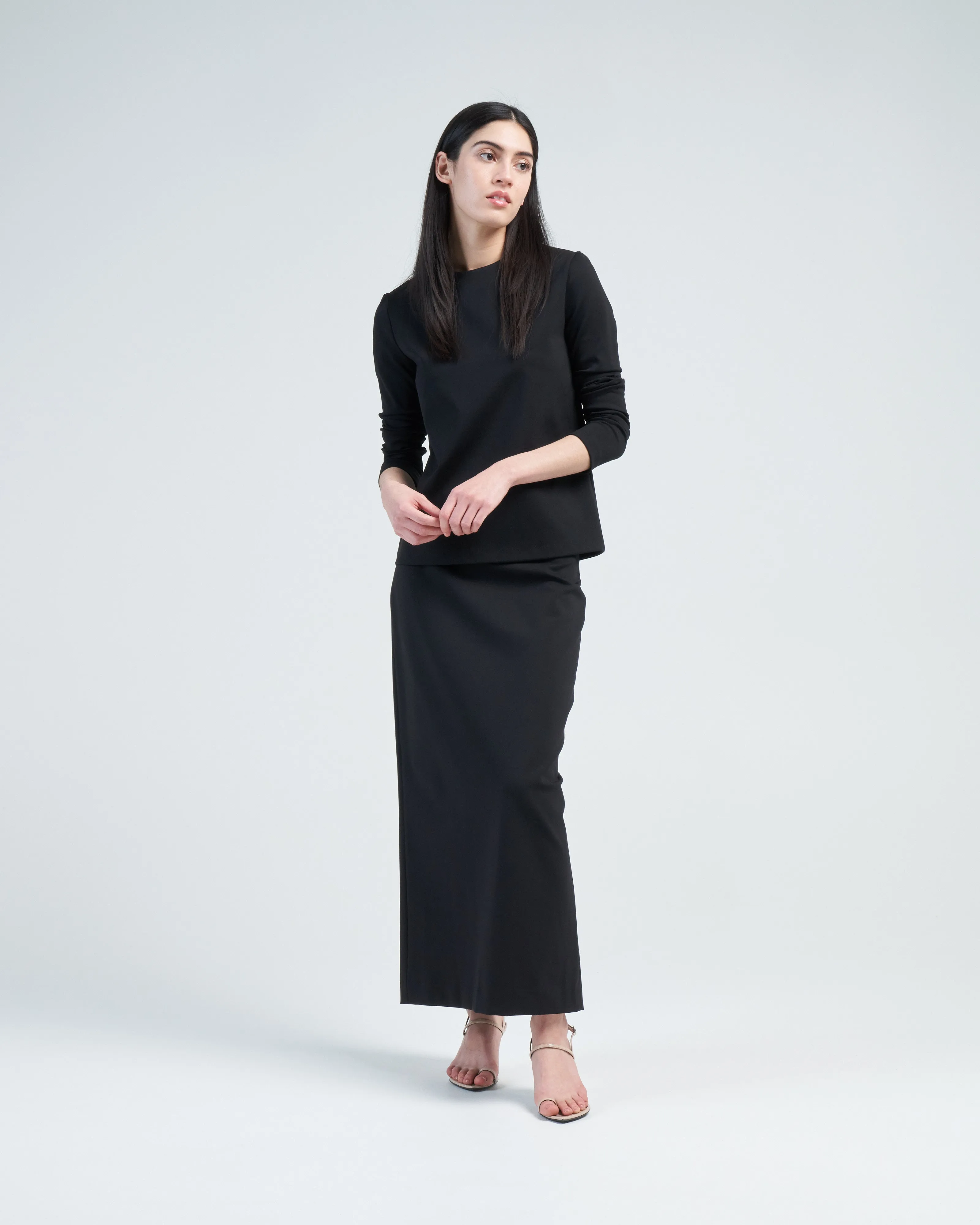 compact ultra stretch knit pencil skirt