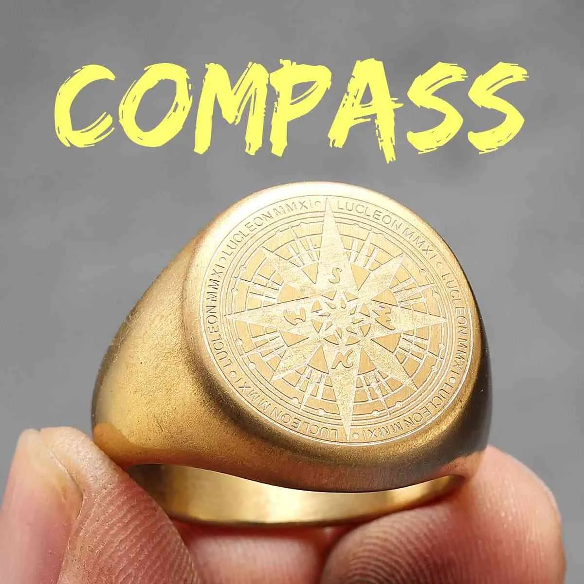 Compass Signet Rings