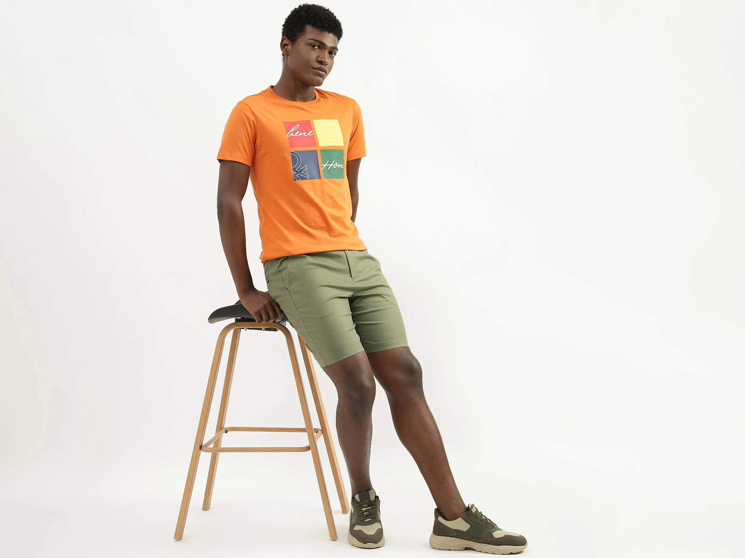 Cotton Printed Round Neck Mens T-shirts