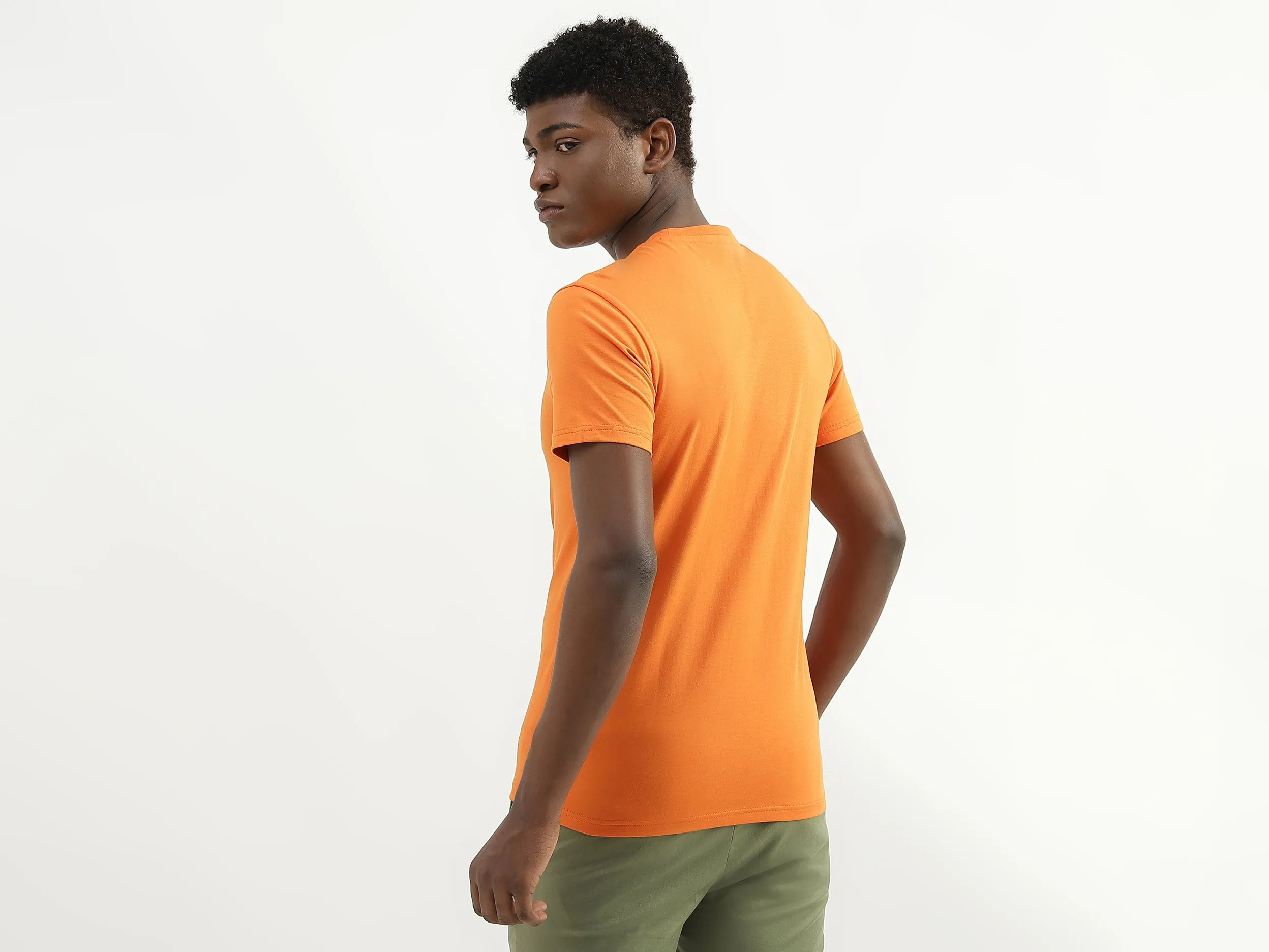Cotton Printed Round Neck Mens T-shirts