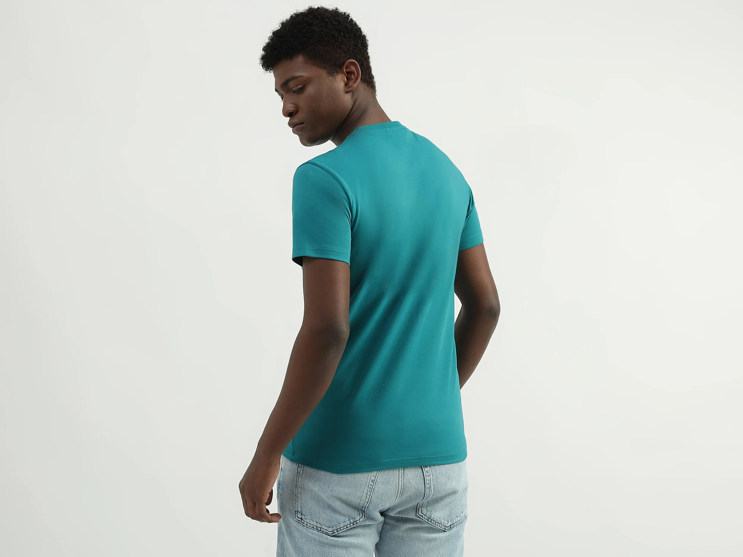 Cotton Printed Round Neck Mens T-shirts