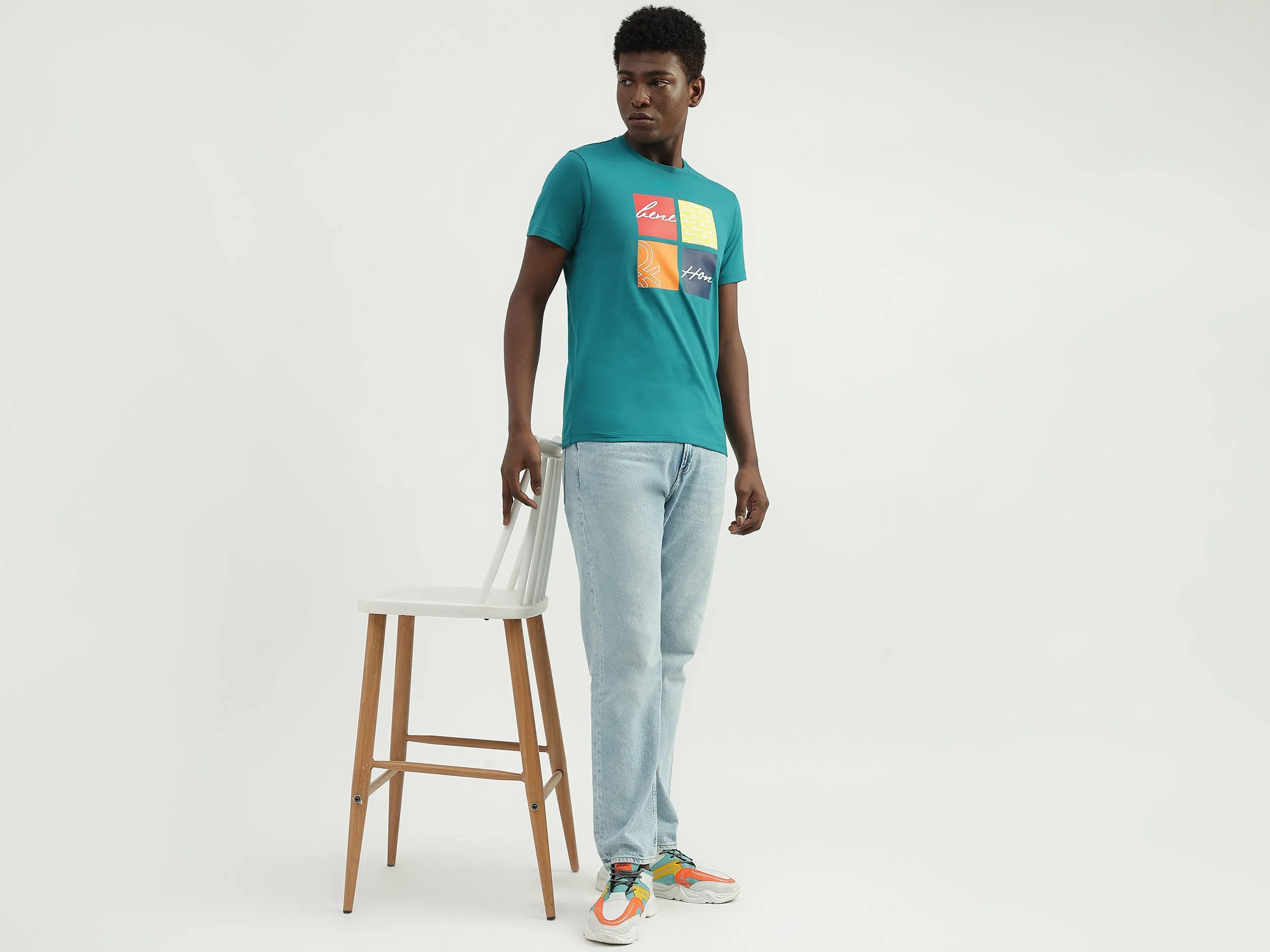 Cotton Printed Round Neck Mens T-shirts