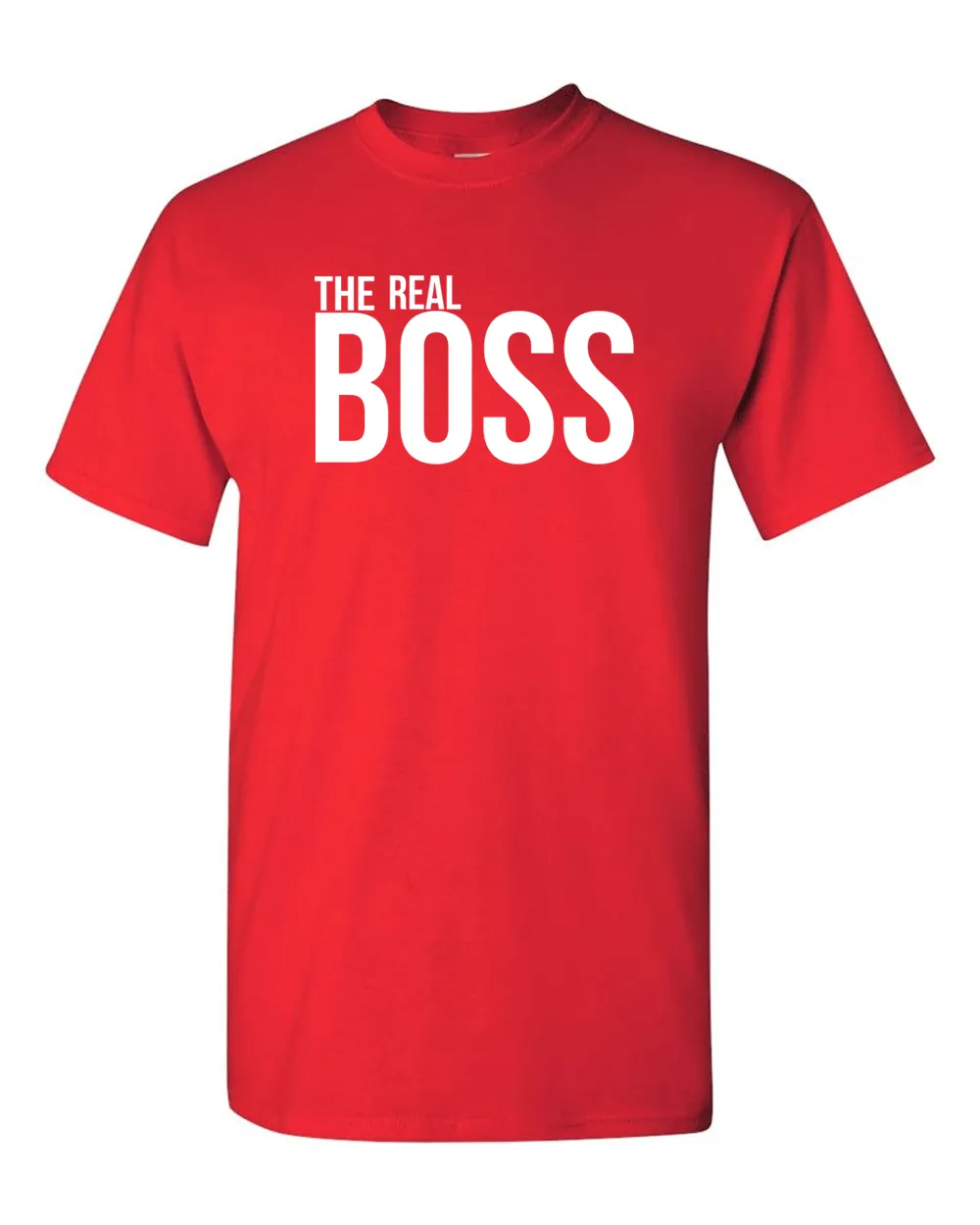 Couple Matching T-shirt, The Boss The Real Boss T-shirt, Valentine day tees.