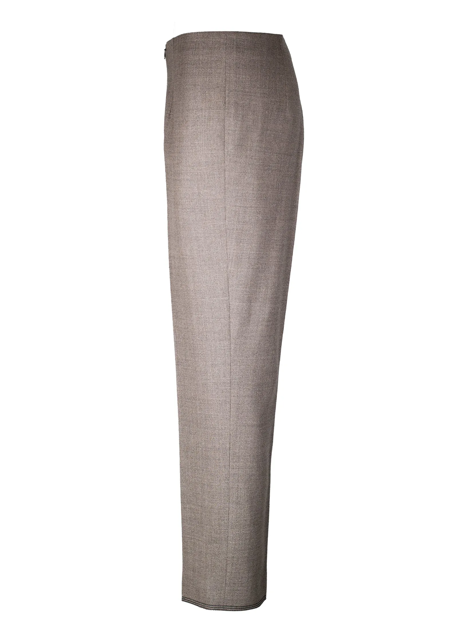 Crepe Fine Wool Pants