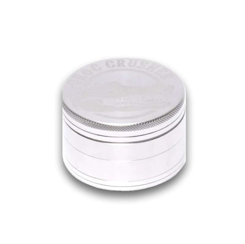 Croc Crusher - 1.5 Inch Herb Grinder (4 pc. Silver)