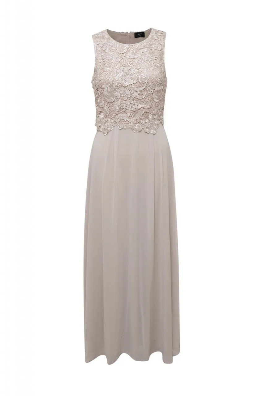 Crochet Overlay Maxi Dress