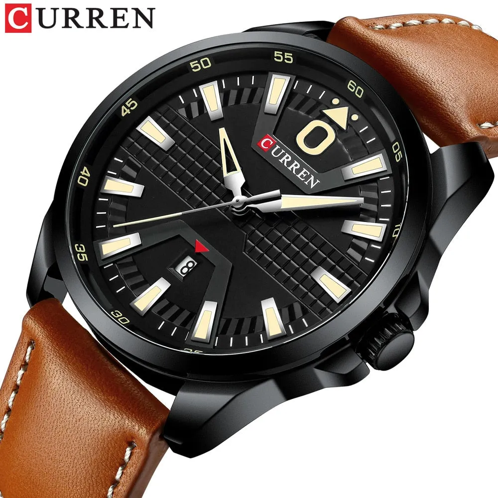 CURREN Brand New Fashion Watch Men Quartz Sport Wristwatch Classic Leather Waterproof Male Clock Luxury Mens Analog Watches