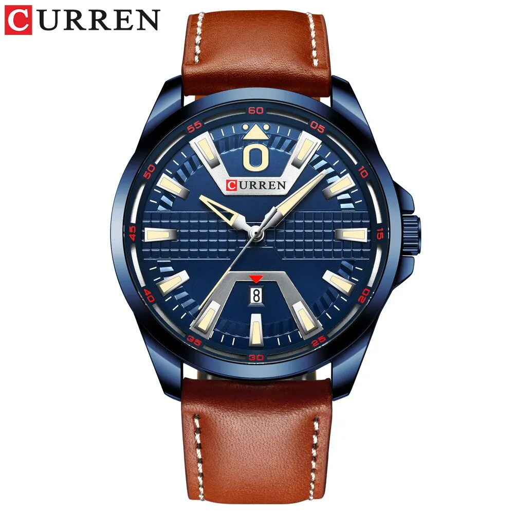 CURREN Brand New Fashion Watch Men Quartz Sport Wristwatch Classic Leather Waterproof Male Clock Luxury Mens Analog Watches