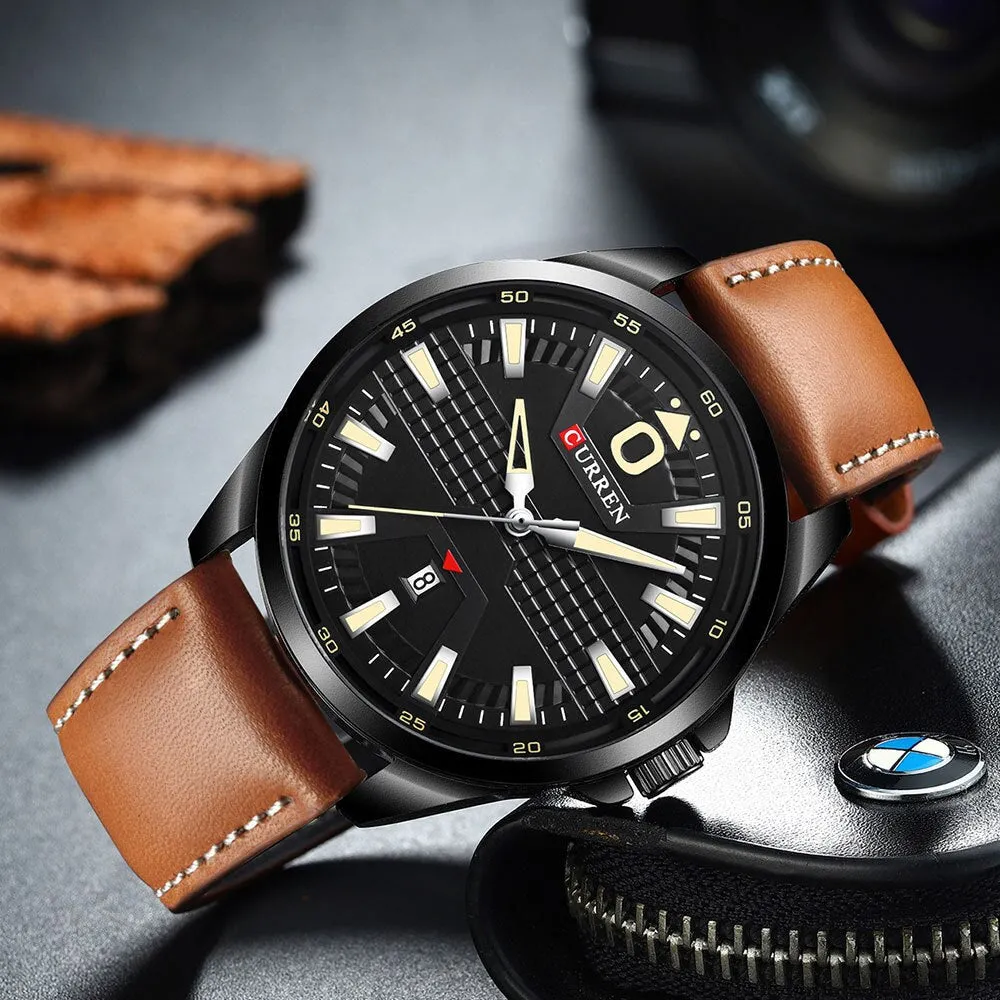CURREN Brand New Fashion Watch Men Quartz Sport Wristwatch Classic Leather Waterproof Male Clock Luxury Mens Analog Watches