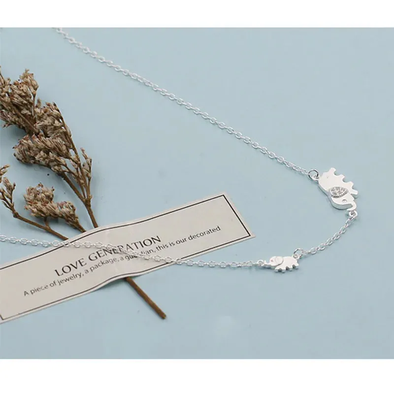 Cute Elephant Sterling Silver Necklace