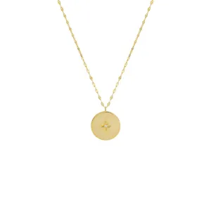 CZ Starburst Medallion Necklace