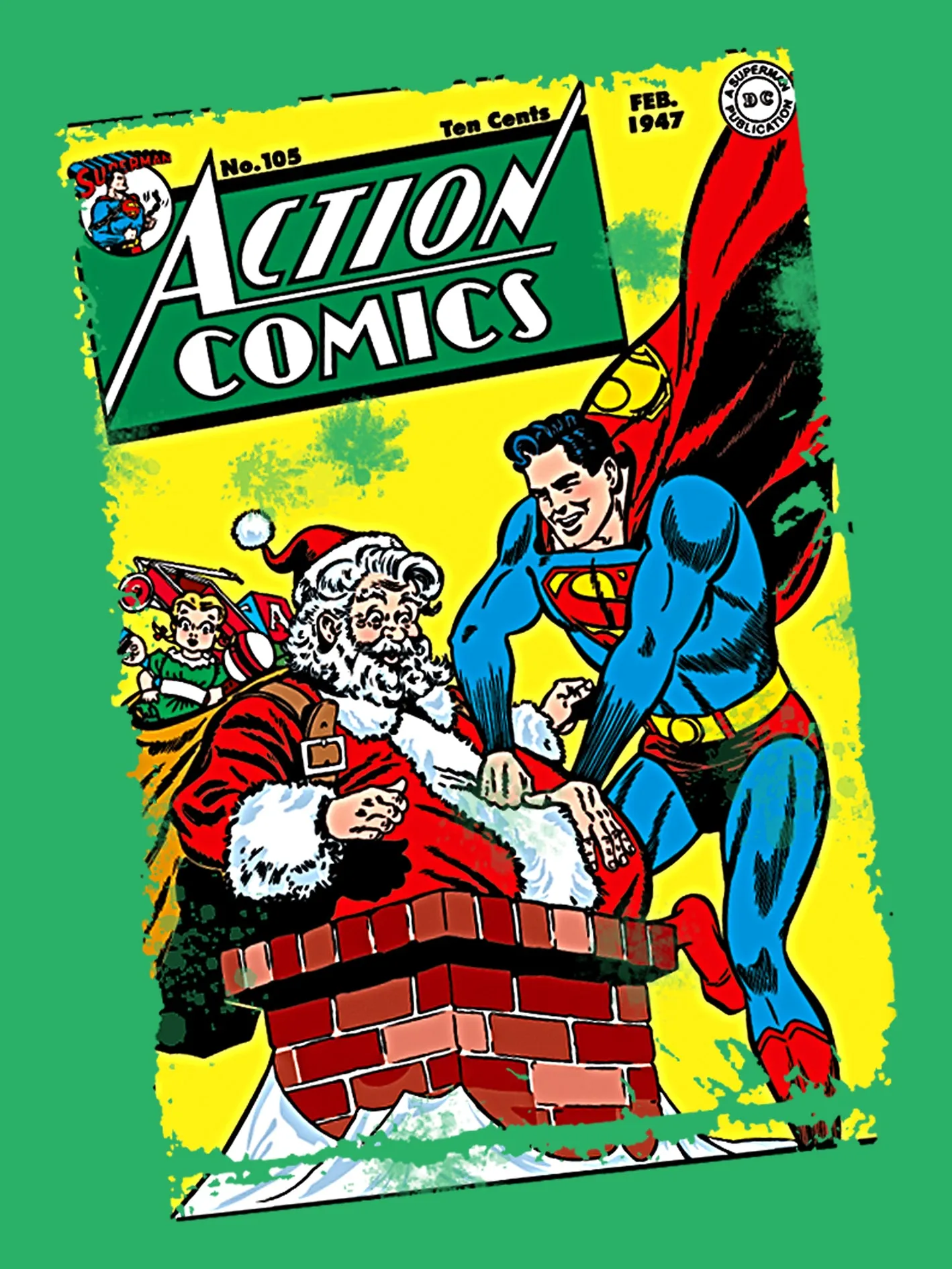 DC Comics Superman Cover 105 Xmas Women's T-shirt