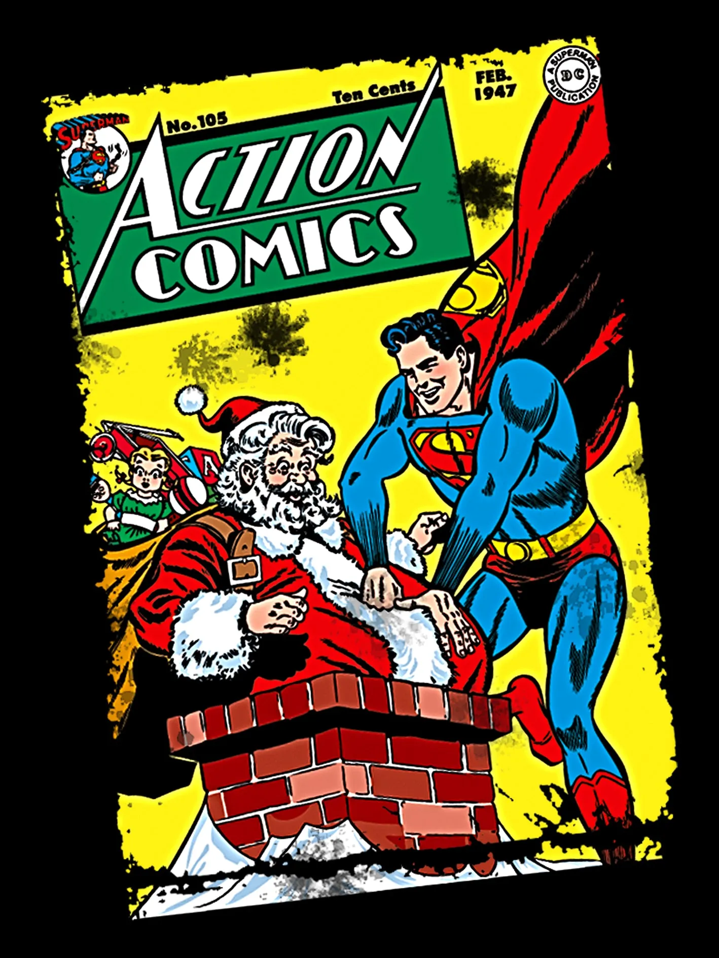 DC Comics Superman Cover 105 Xmas Women's T-shirt