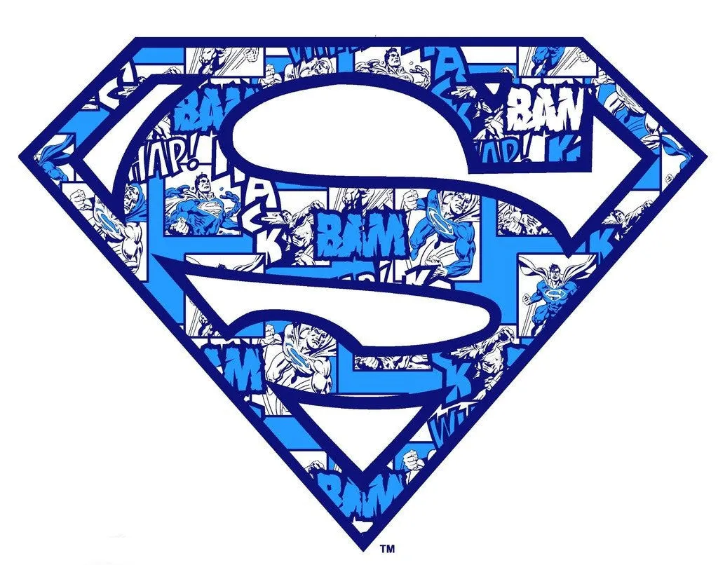 DC Comics Superman Logo Collage Official Women's T-shirt (White)