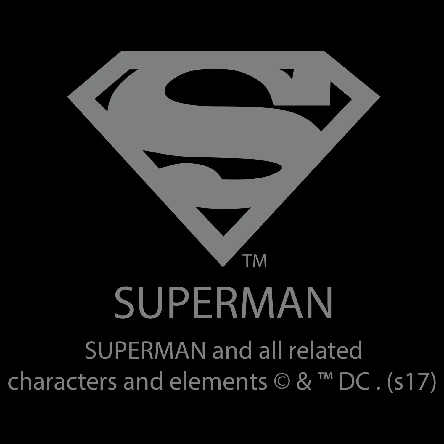 DC Comics Superman Logo Distressed Official Women's T-shirt (Black)