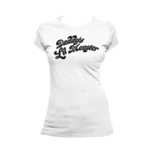 DC Suicide Squad Harley Quinn Daddy's Lil Monster Official Women's T-shirt (White)
