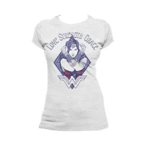 DC Wonder Woman Diamond Grace Official Women's T-shirt (Heather Grey)