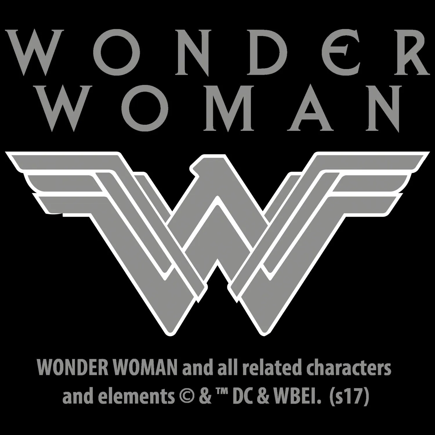 DC Wonder Woman Triangle Fierce Official Women's T-shirt (Black)
