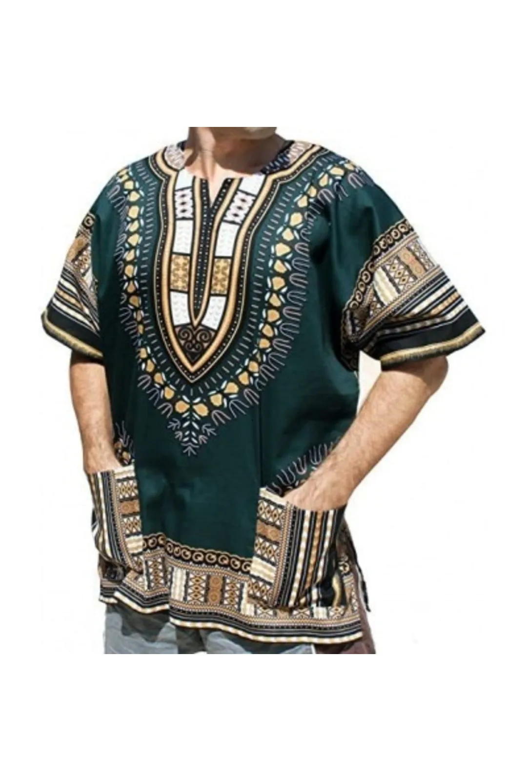 Deep Green Dashiki African Top