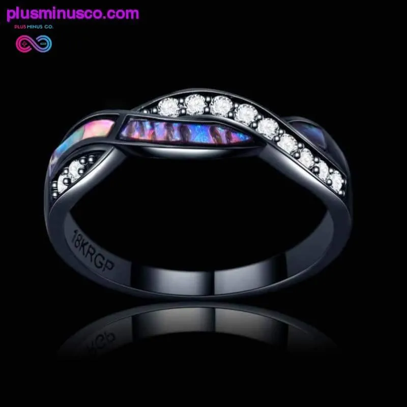 Diamond Colorful Fire Opal Ring, Classic stainless steel colorful zircon rings black gold, Unisex ring