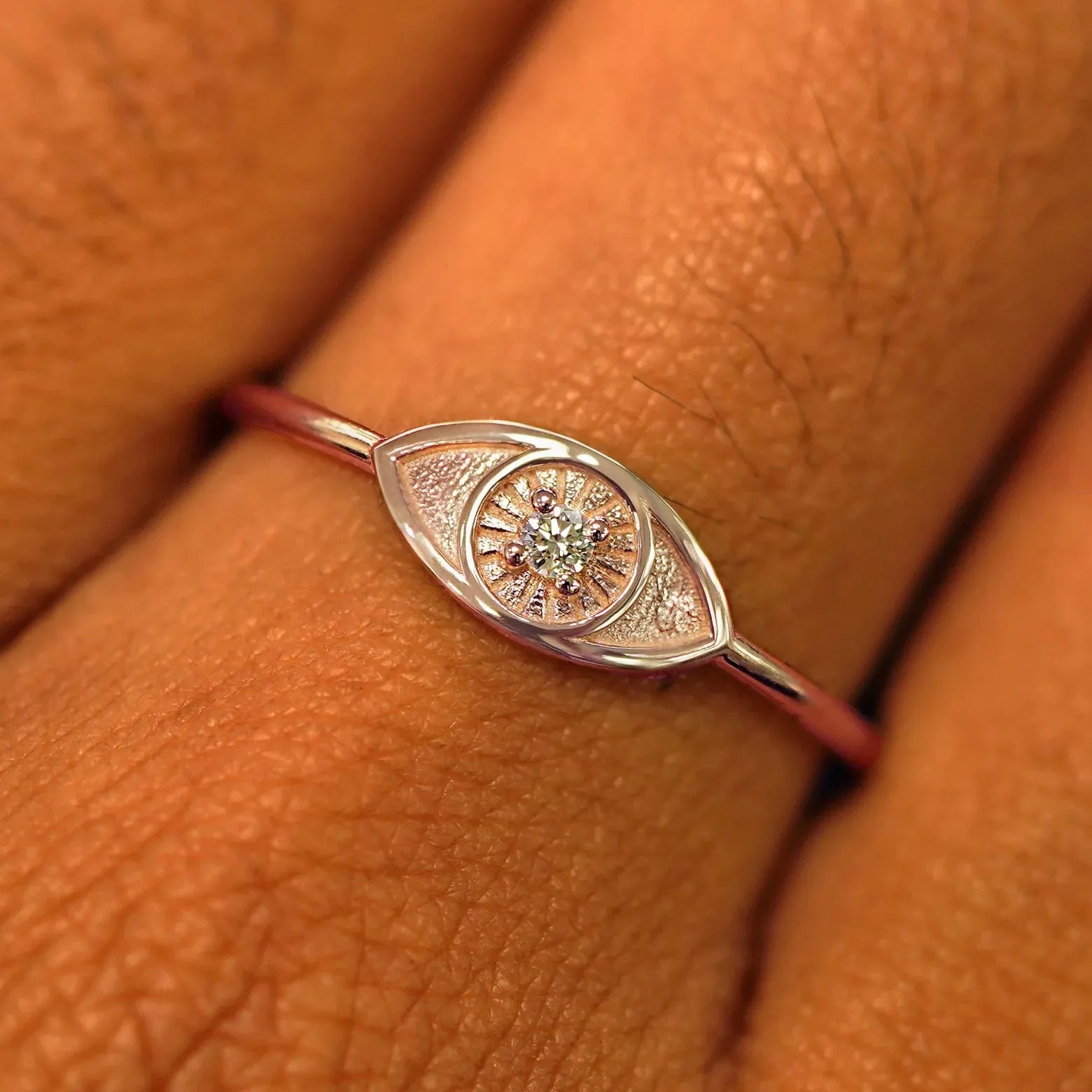 Diamond Evil Eye Ring