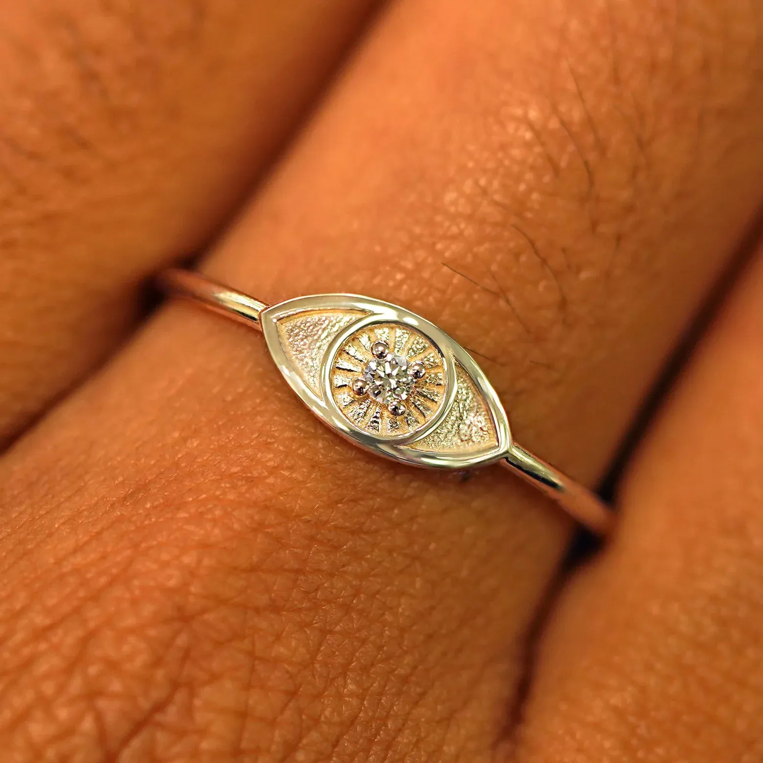 Diamond Evil Eye Ring