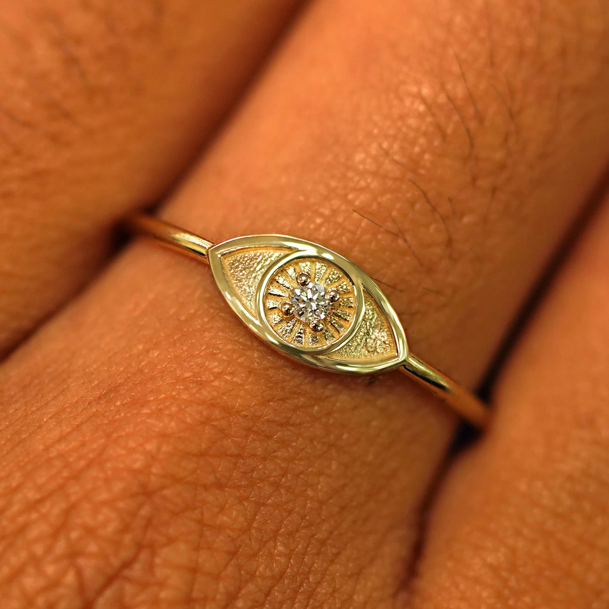 Diamond Evil Eye Ring