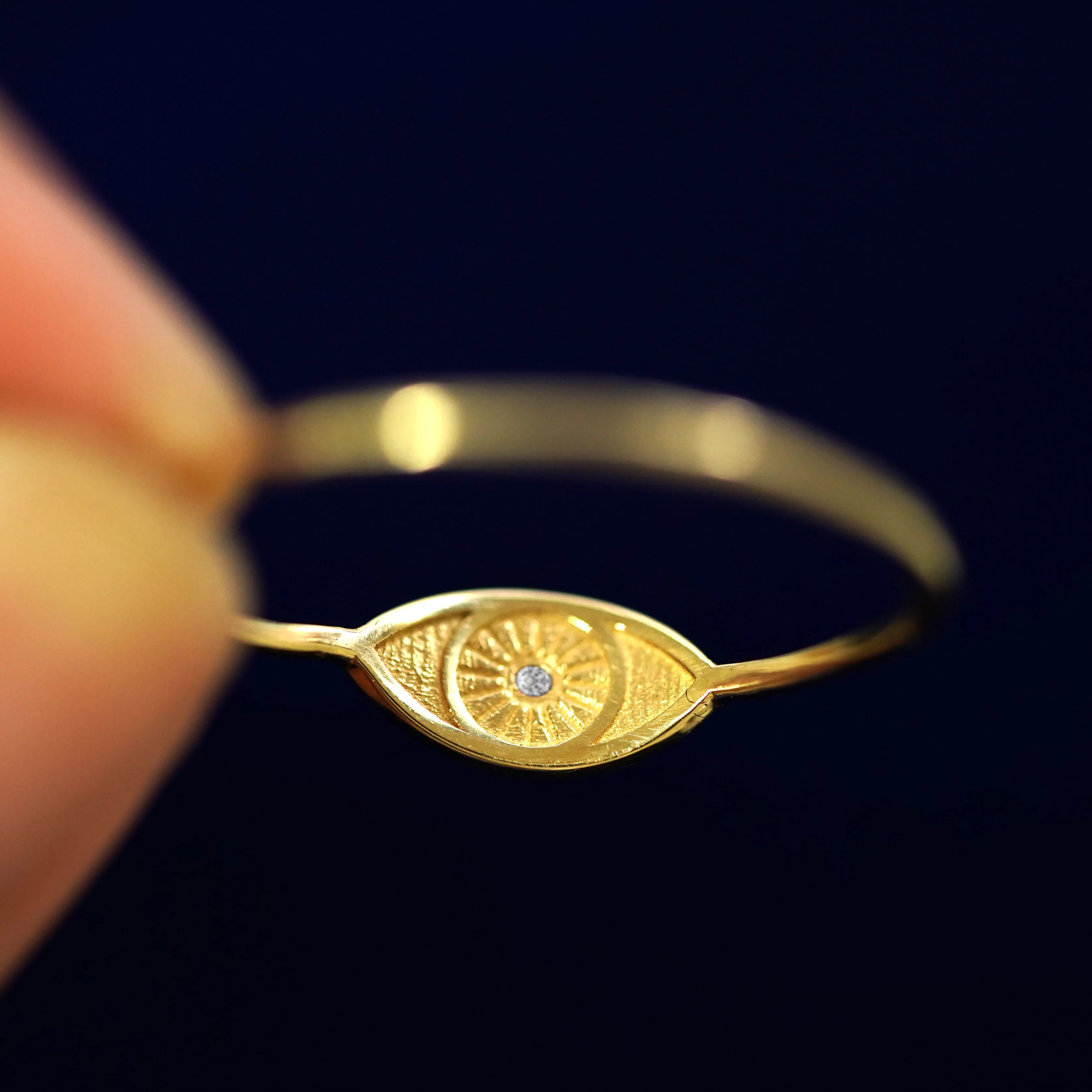 Diamond Evil Eye Ring