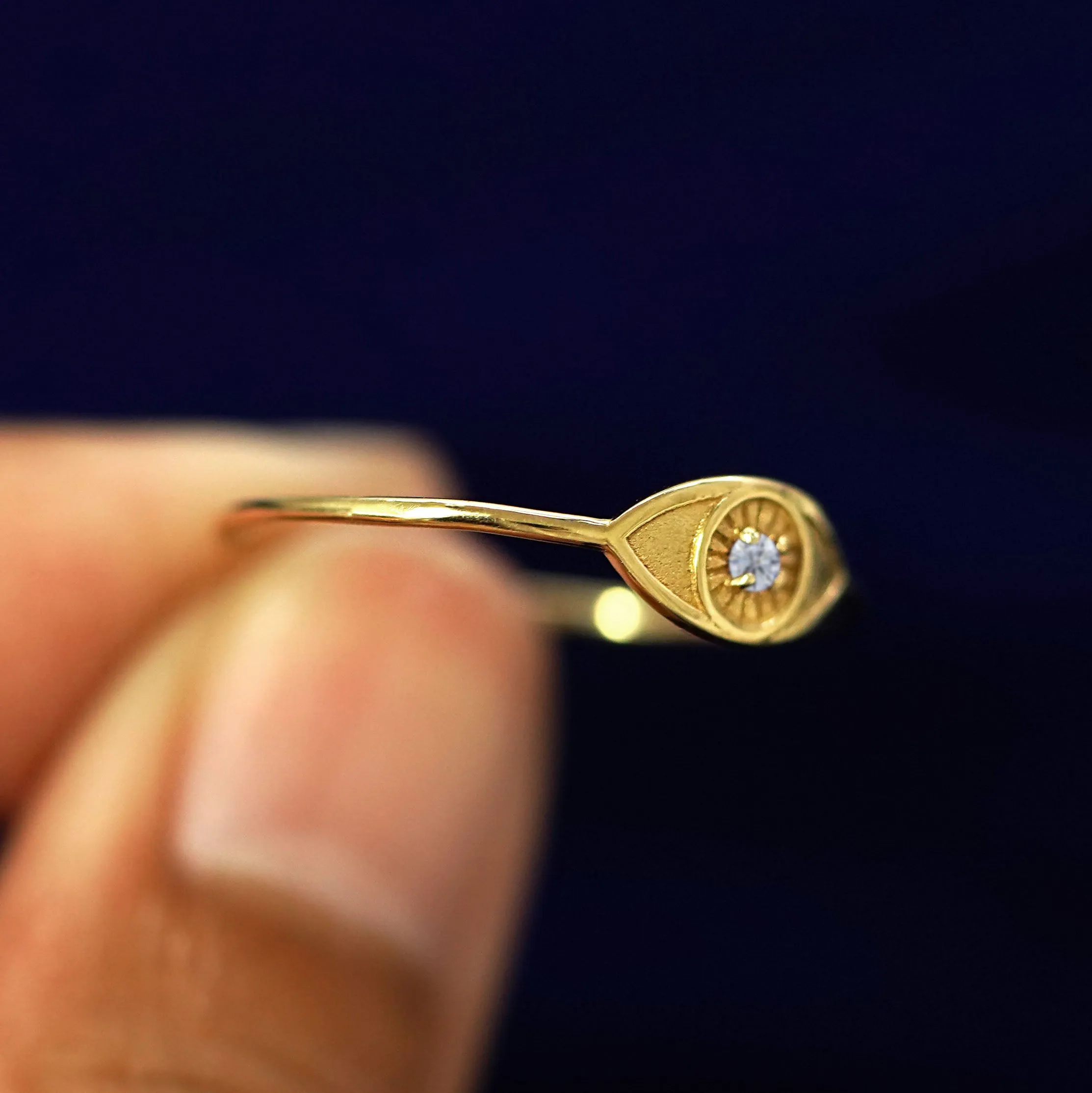 Diamond Evil Eye Ring