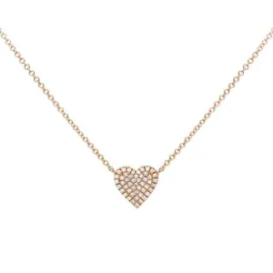 Diamond Small Heart Necklace 14K